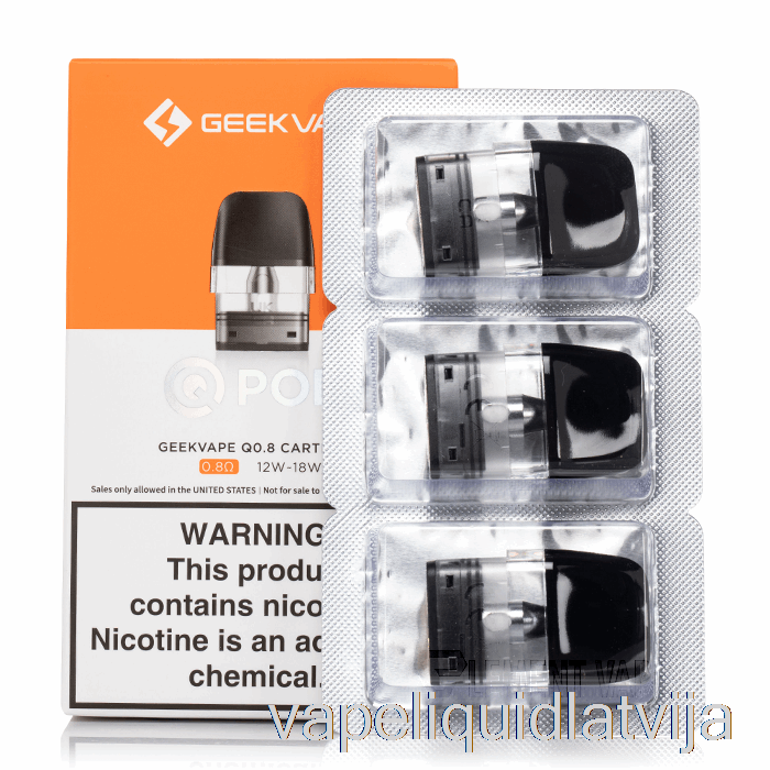 Geek Vape Q Nomaiņas Pods 0.8ohm Pods Vape šķidrums